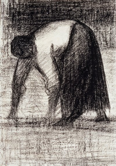 Contadina con le mani nel terreno da Georges Pierre Seurat
