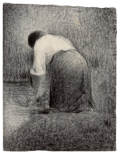 Donna inginocchiata da Georges Pierre Seurat