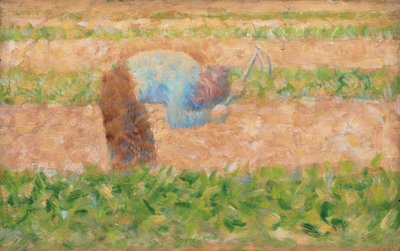 Uomo con una zappa, c. 1882 da Georges Pierre Seurat