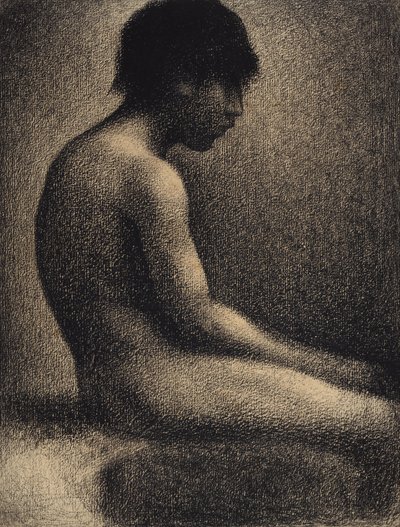 Nudo seduto. Studio per Une Baignade, 1883 da Georges Pierre Seurat