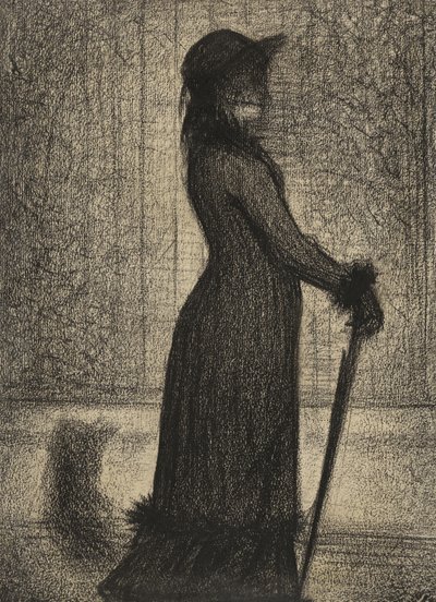 Una elegante, donna che passeggia, c.1884 da Georges Pierre Seurat