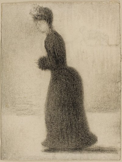 Donna con un manicotto da Georges Pierre Seurat