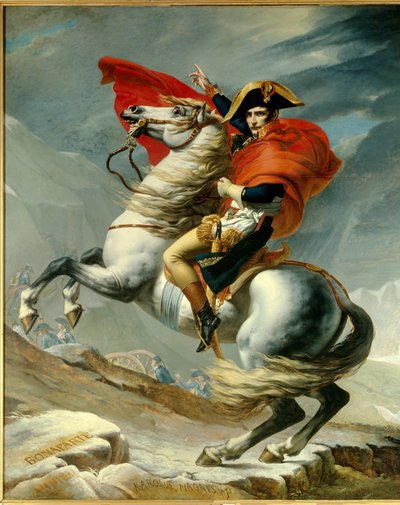 Il Primo Console Napoleone Bonaparte attraversa le Alpi al passo del Gran San Bernardo nel maggio 1800 da Georges Rouget