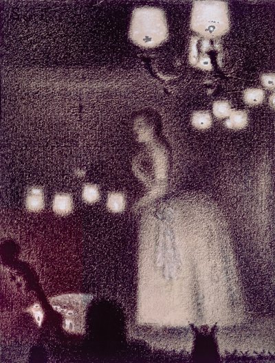 Al concerto Eden, 1886-7 da Georges Seurat