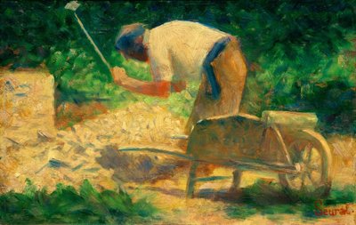Spaccapietre con carriola, Le Raincy da Georges Seurat