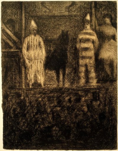 Clown e pony (Una parata) da Georges Seurat