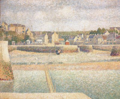 Il porto esterno di Porten-Bessin con la bassa marea da Georges Seurat