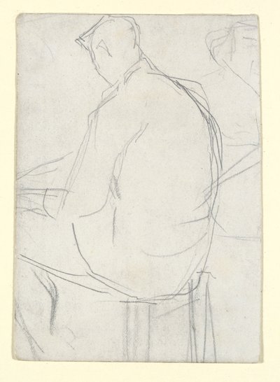 Uomo Seduto su uno Sgabello da Georges Seurat