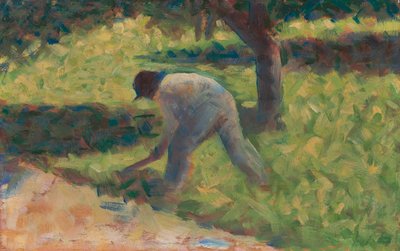 Contadino con zappa da Georges Seurat