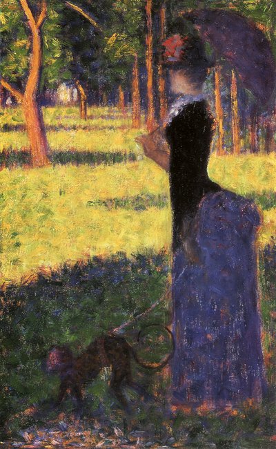 Studio per La Grande Jatte: Donna con una scimmia da Georges Seurat