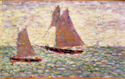 Due barche a vela a Grandcamp da Georges Seurat