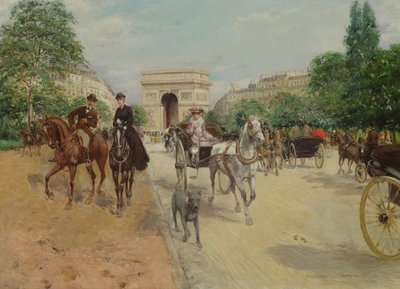Cavalieri e carrozze sull
