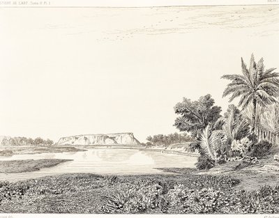 Iraq, vista di Babilonia, disegno di F. Thomas da un