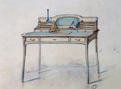 Disegno per una scrivania Art Nouveau per signore per Bing Atelier, c.1900 da Georges de Feure
