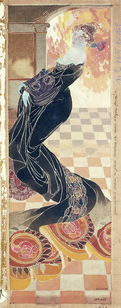 Signora in abito nero, c.1900 da Georges de Feure
