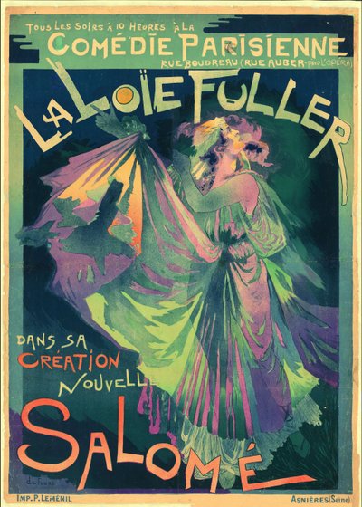 Loïe Fuller come Salomè, 1895 da Georges de . Feure