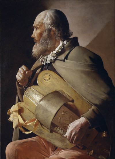 Suonatore di ghironda cieco, 1610-1630 da Georges de La Tour