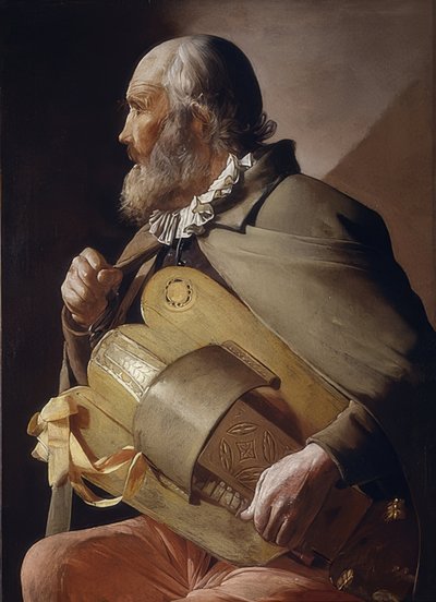 Suonatore di ghironda cieco da Georges de La Tour