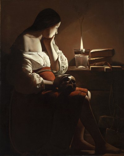 Georges de La Tour - La Maddalena con la fiamma fumante, 1635-37 ca. da Georges de La Tour