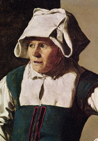 Vecchia donna, dettaglio della testa, c.1618-19 (dettaglio) da Georges de La Tour