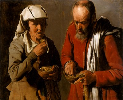 Coppia di Contadini che Mangiano, 1621 da Georges de La Tour