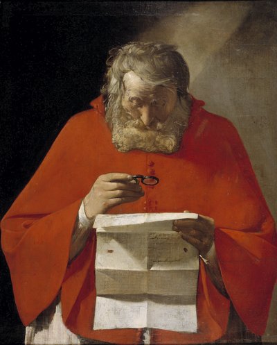 San Girolamo che legge una lettera, ca. 1628-1629 da Georges de La Tour