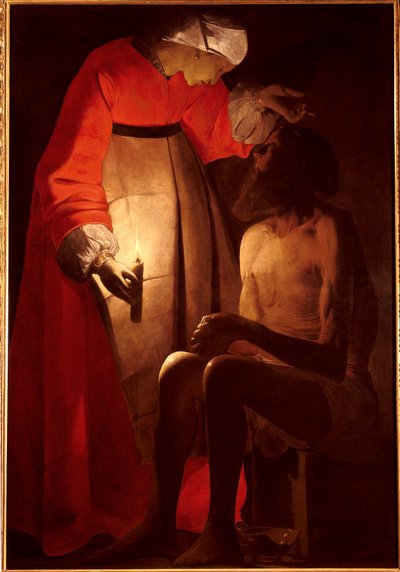 Giobbe rimproverato dalla moglie da Georges de La Tour