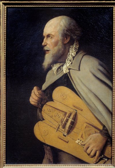 Il vecchio. Dipinto di Georges De La Tour (1593-1652) da Georges de La Tour
