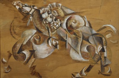 Leone che attacca un cavallo, 1917-1918 da Georgy Bogdanovich Yakulov