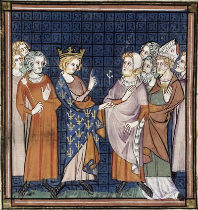 Consiglio di Reims, Grandes chroniques de France, Royal 16 G VI f.258, 1332-1350 ca. (22093699984) da Georgia Levan Ramishvili from Tbilisi