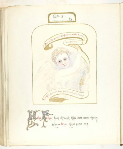 Senza titolo [cherubino e testo religioso] da Georgina Cowper