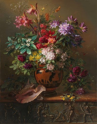 Natura morta con fiori in un vaso greco: Allegoria della primavera da Georgius Jacobus Johannes van Os