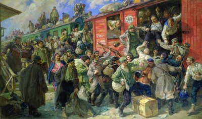 Rilascio spontaneo delle forze armate zariste nel 1917 da Georgiy Konstantinovich Savitsky