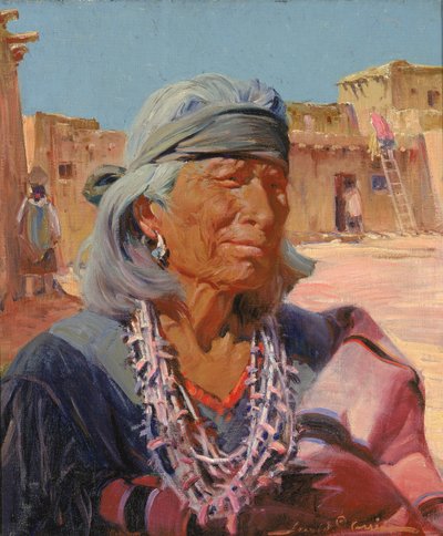 Vecchio uomo di Zuni, sommo sacerdote Cacique, 1924 da Gerald Cassidy