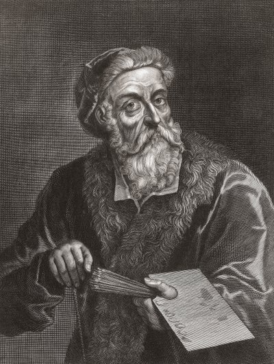 Tiziano. Ritratto. (stampa) da Gerard (after) Edelinck