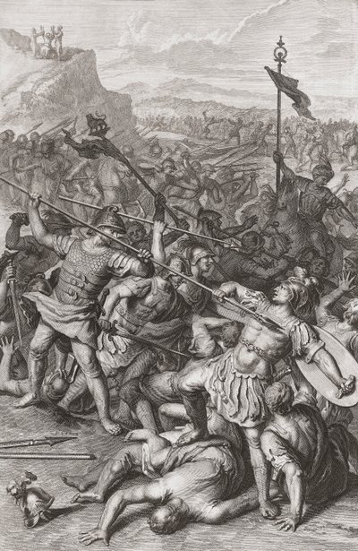 La battaglia di Israele contro gli Amaleciti da Gerard (after) Hoet