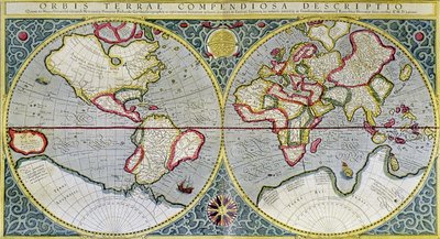 Mappa del mondo di Mercatore (1587) - in "L
