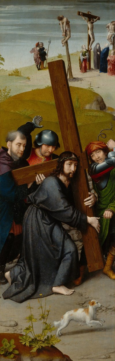 Cristo che Porta la Croce, con la Crocifissione, c.1510 da Gerard David