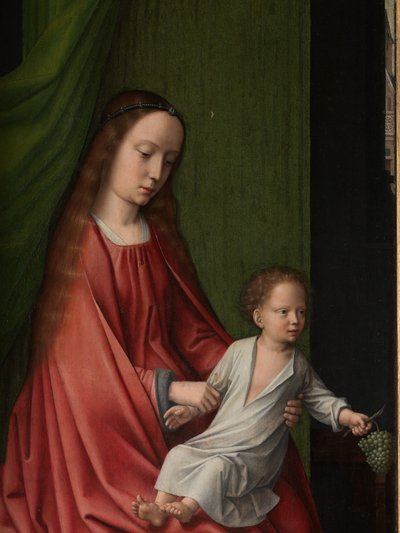 (dettaglio) Pannello Esterno del Battesimo di Cristo, c.1502-08 da Gerard David