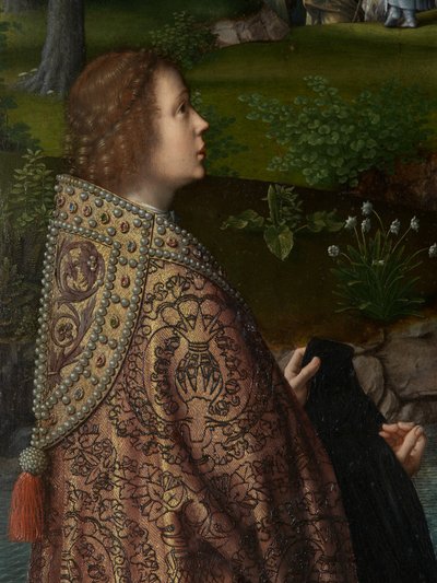 (dettaglio) Pannello centrale del Battesimo di Cristo, c.1502-08 da Gerard David