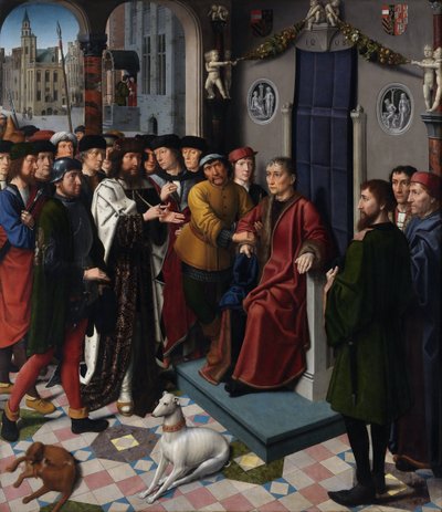 Il giudizio di Cambise (pannello sinistro) da Gerard David