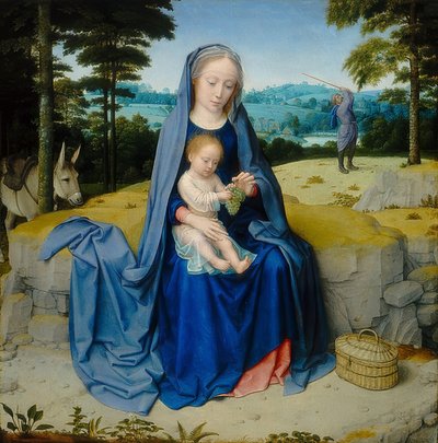 Riposo durante la fuga in Egitto da Gerard David