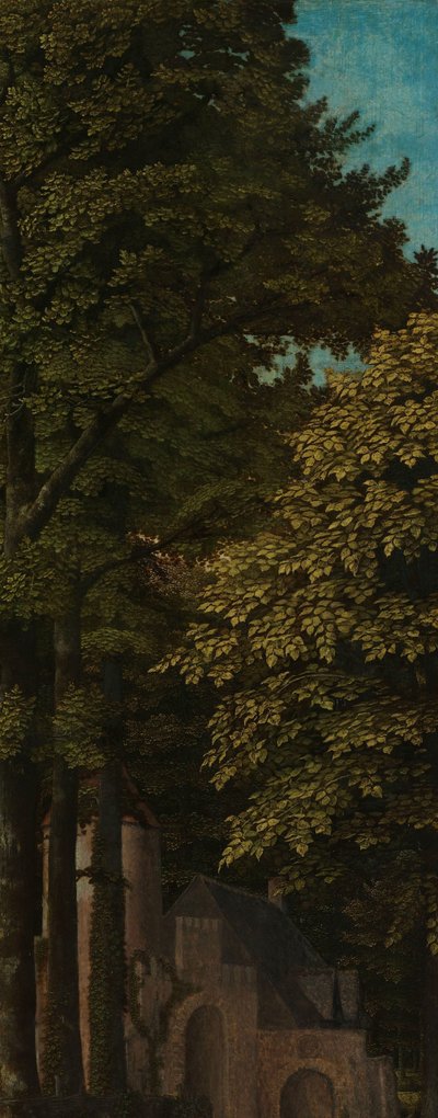 Veduta in una foresta, ala sinistra esterna di un trittico da Gerard David