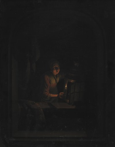 Ragazza con una Candela da Gerrit Dou