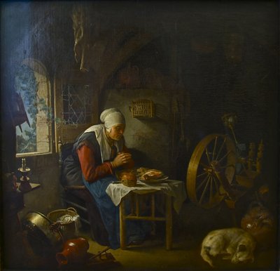 La Preghiera della Filatrice da Gerrit Dou