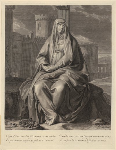 Ritratto di Charles-Maurice Le Tellier da Gérard Edelinck