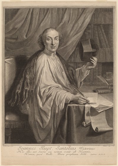 Jean-Baptiste Santeuil da Gerard Edelinck after Chevalier Dumee