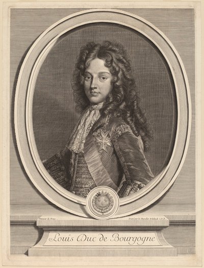 Luigi, Duca di Borgogna da Gerard Edelinck after François de Troy
