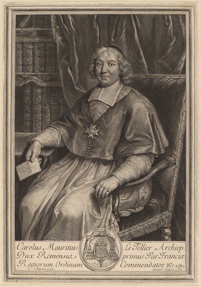 Charles-Maurice Le Tellier da Gerard Edelinck after Pierre Mignard I