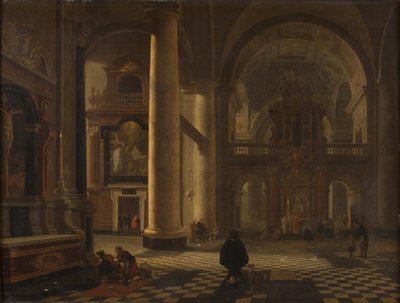 Interno di una chiesa cattolica da Gerard Houckgeest